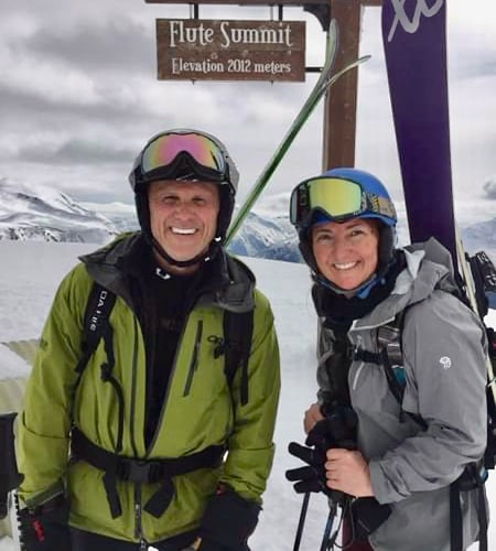 Carissa is smiling with a man