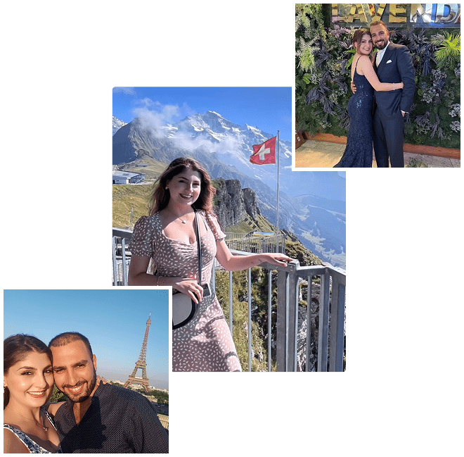 Collage of a dentists smiling and having a good time