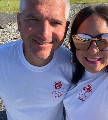 Christina is smiling